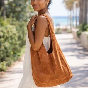 Haute Hippie Suede Shoulder Hobo Festival Bag